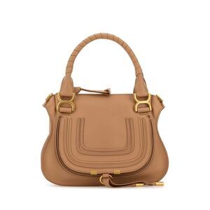 Chloe Women Peach Leather Small Marcie Handbag